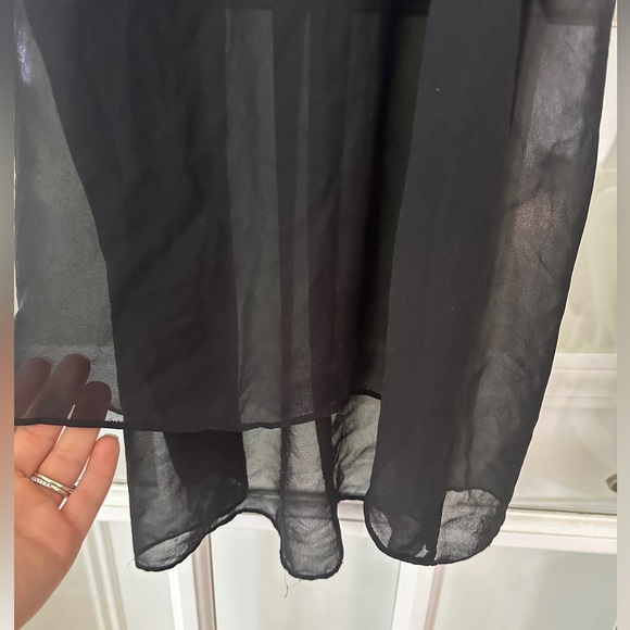 Y2K Sheer‎ Lingerie Babydoll Dress Sheer Lace with Bows adjustable straps Sz M - Picture 9 of 9